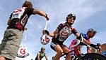 Frank Schleck w�hrend der zweiten Etappe der Tour de Suisse 2007